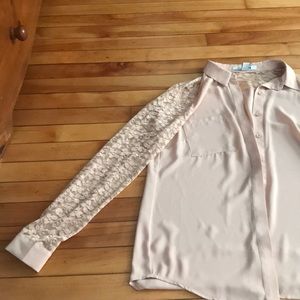 Peach Long Sleeve Blouse